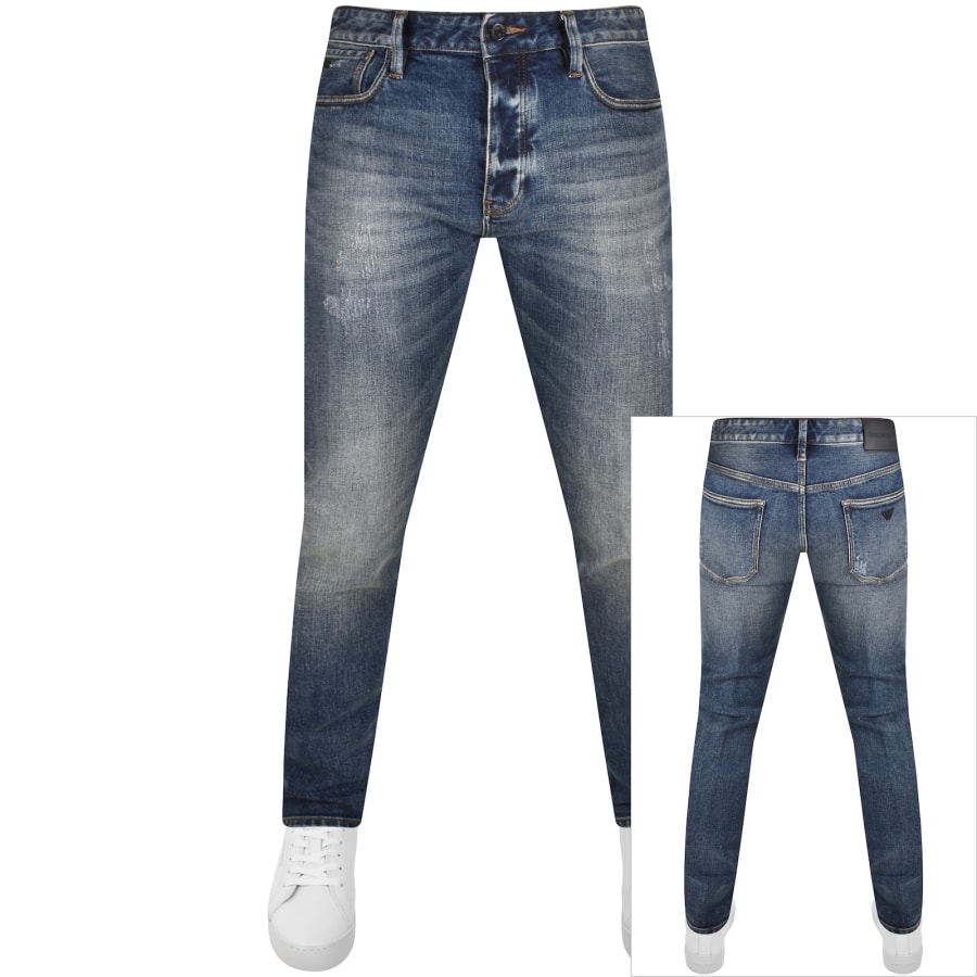 Emporio Armani J75 Jeans Mid Wash BlueEmporio Armani J75 Jeans Mid Wash Blue Male 36W 34L